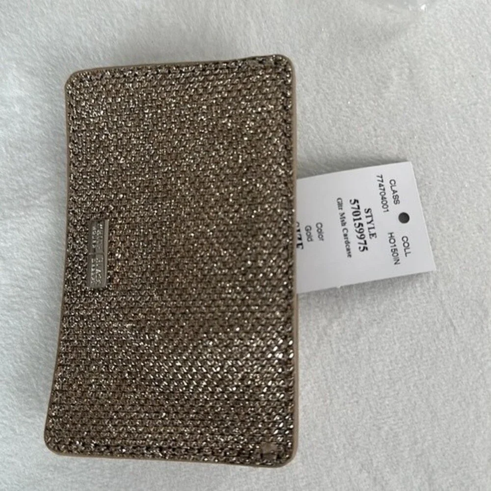 WHBM Glitter Mesh Credit Card Case